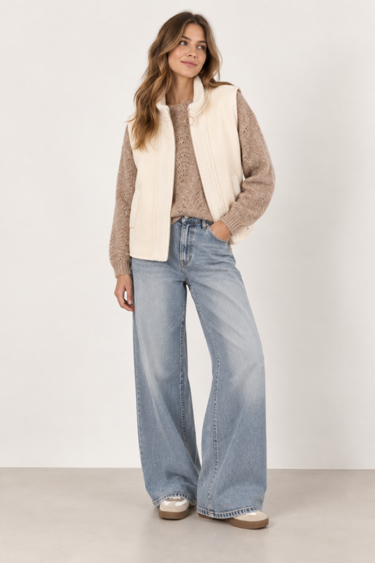 Pull VILA JOY BI BEIGE