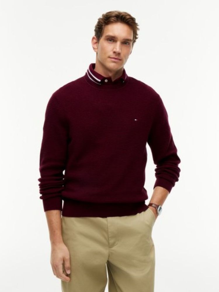 Pull TOMMY HILFIGER V98 BURGUNDY