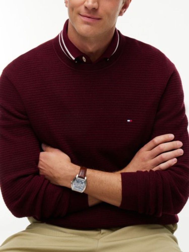 Pull TOMMY HILFIGER V98 BURGUNDY